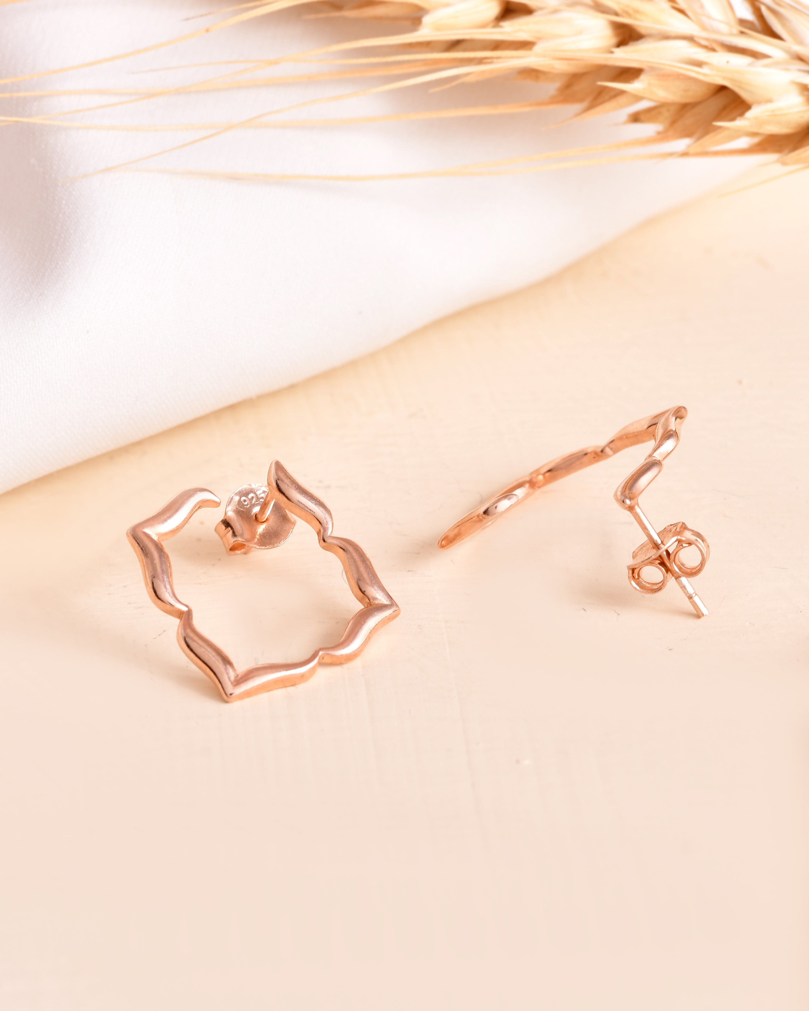 Vani silver 925 Rose Gold Hoop Earring